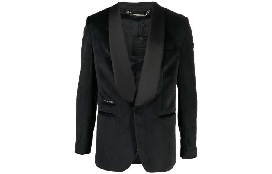 Philipp Plein single-breasted velvet blazer