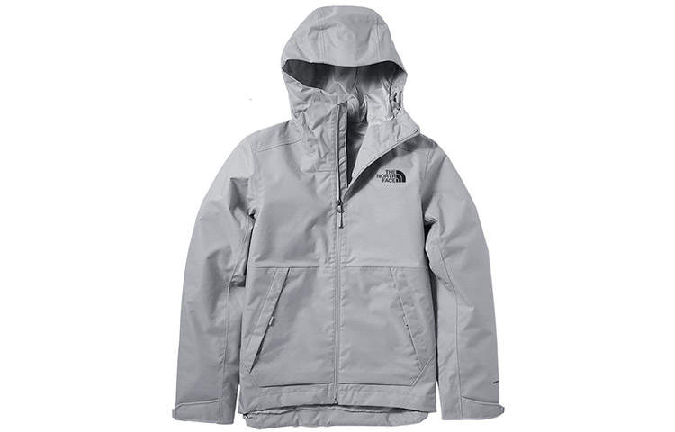 THE NORTH FACE Windbreaker Jackets Men's Gray Hooded Moderate