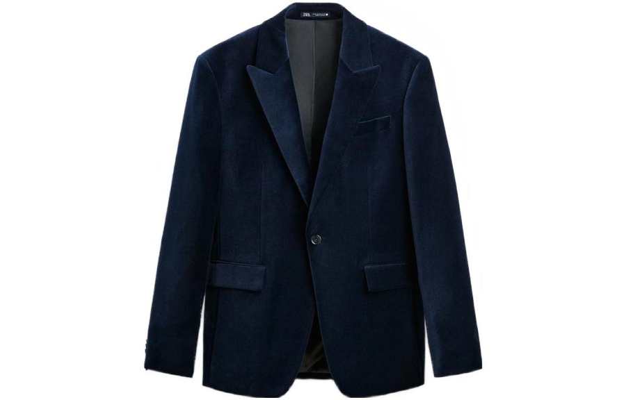 ZARA Business Suits Men's Blue Moderate