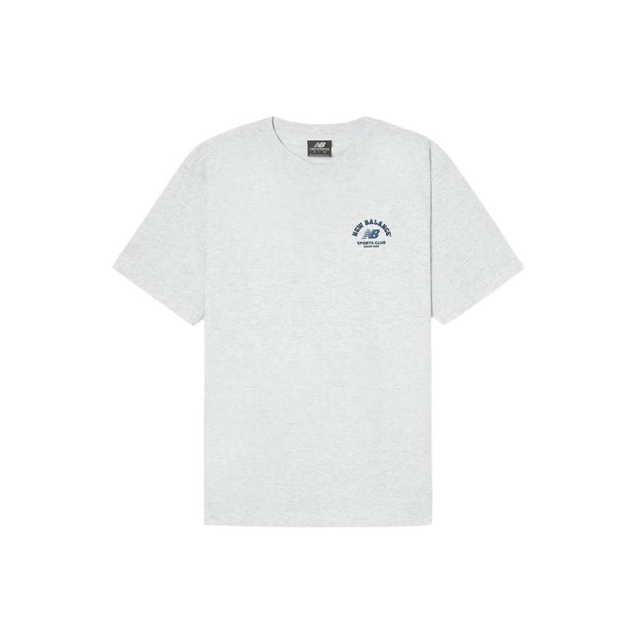 New Balance New Balance UNI NB BOYSEMI Over FIT SPORTS CLUB Since 1906 T Shirt Unisex 16 Light Gray