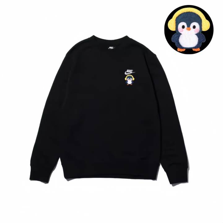 Nike Nike Sweatshirts Unisex Black Crew Neck Moderate Regular