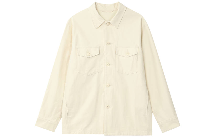 UNIQLO Jackets Unisex Ivory Lapel Moderate Other