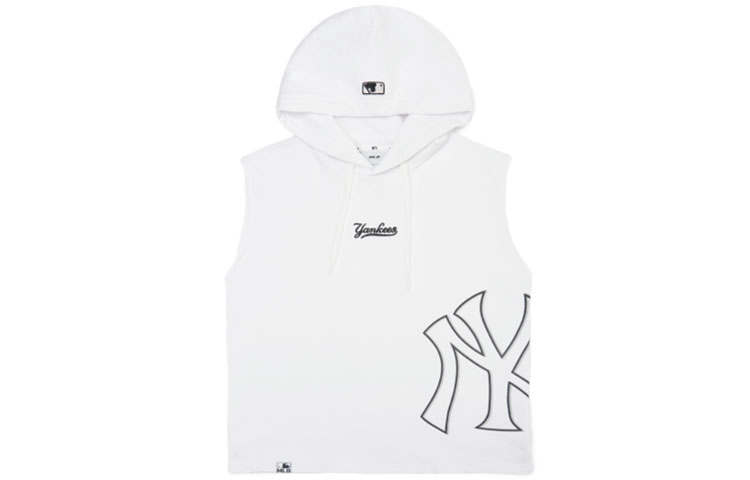 MLB New York Yankees Vests Men's White Hooded Non Detachable Moderate Other