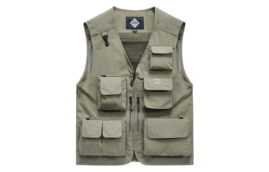 JEEP SPIRIT Vests Men's Collarless Moderate Workwear