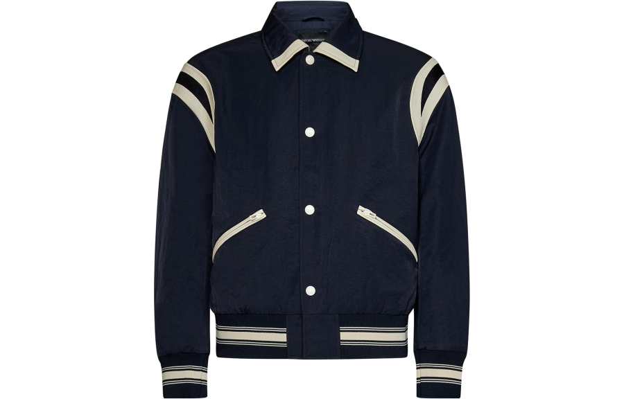 EMPORIO ARMANI 【Zoomed ImageryPrevious Season】logo-embroidered bomber jacket