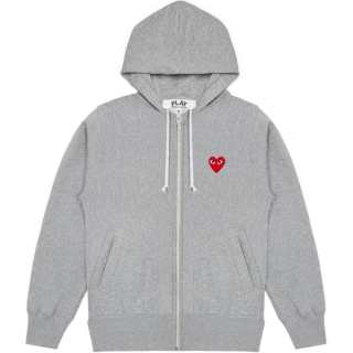 CDG Play Comme Des Garcons Play Red Multi Heart Zip Up Hoodie