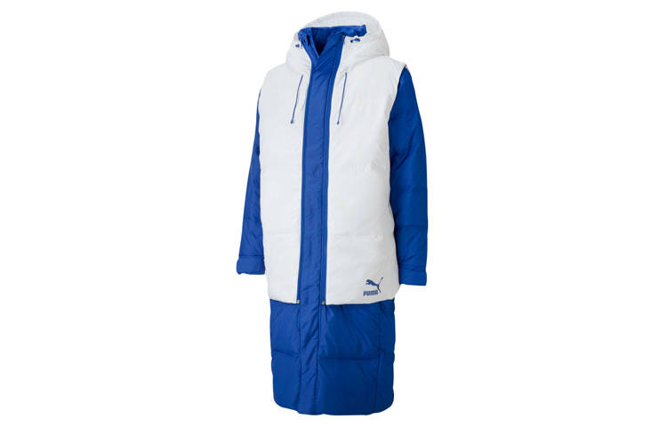 PUMA PUMA Layer Down Jackets Men's Sea Blue Hooded Moderate Other