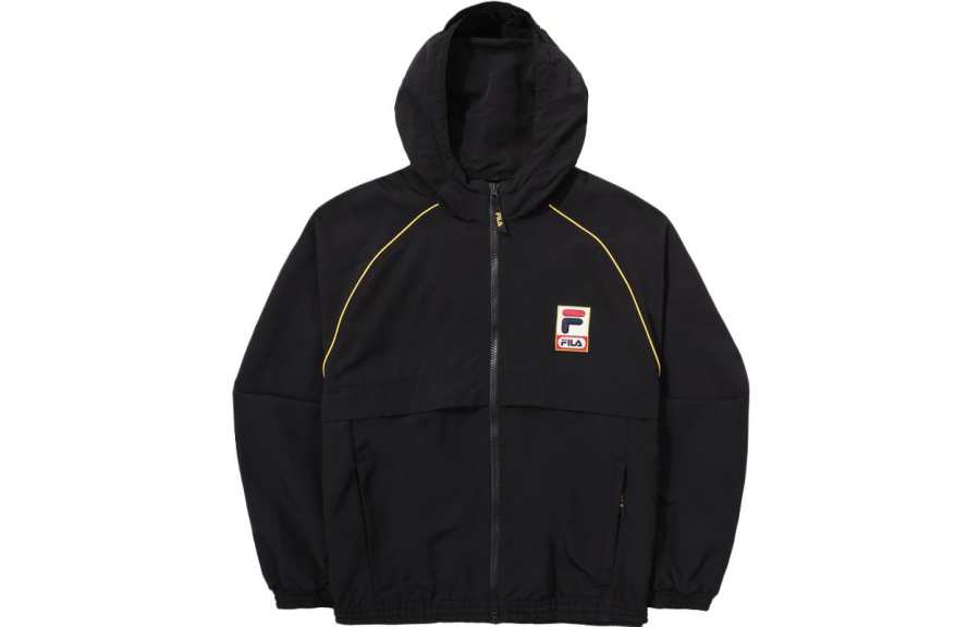 FILA Jackets Unisex Black Hooded Moderate Other