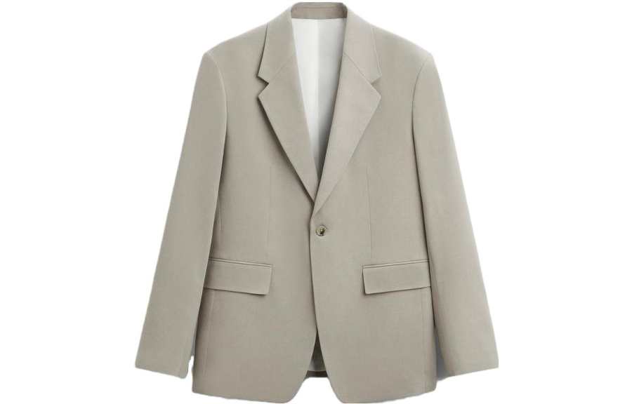 ZARA Business Suits Men's Gray Moderate Business Suit