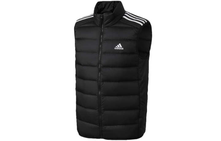 Adidas Adidas Down Vests Men's Black Stand Collar Moderate Other