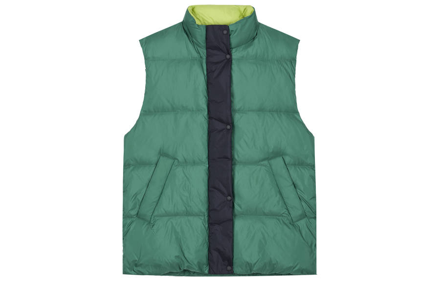 UNIQLO Vests Unisex Turquoise Stand Collar Moderate Other