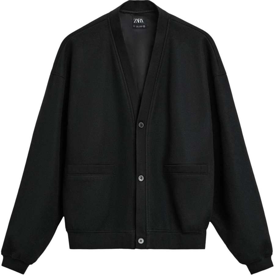 ZARA Knitwear Men's V Neck Moderate Cardigan