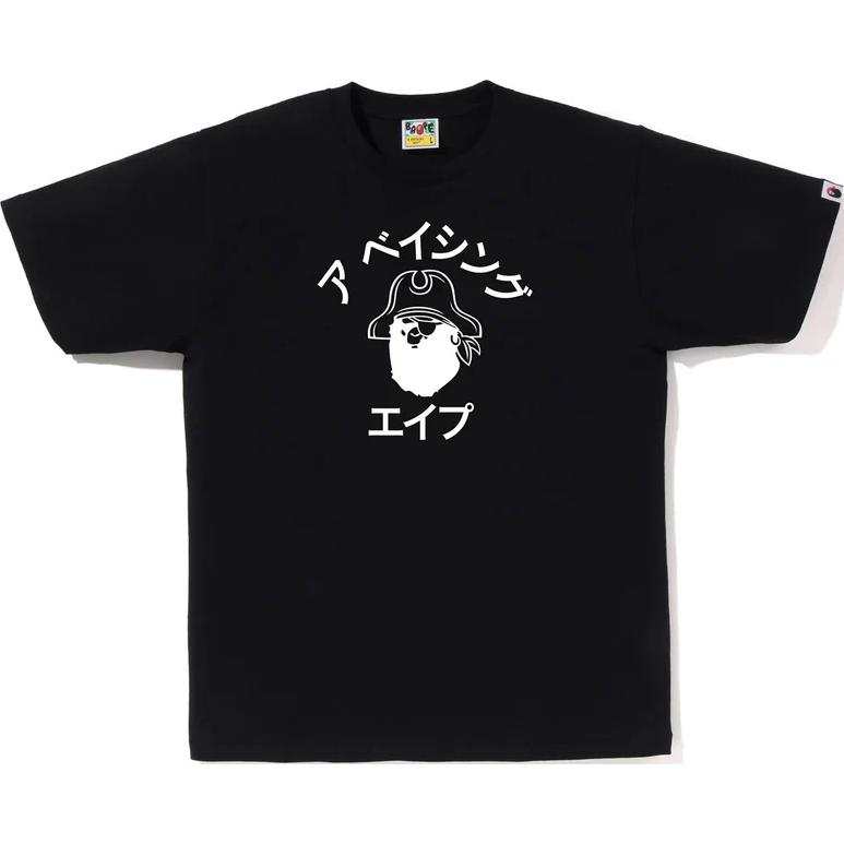A BATHING APE Bape Katakana Pirate College Tee