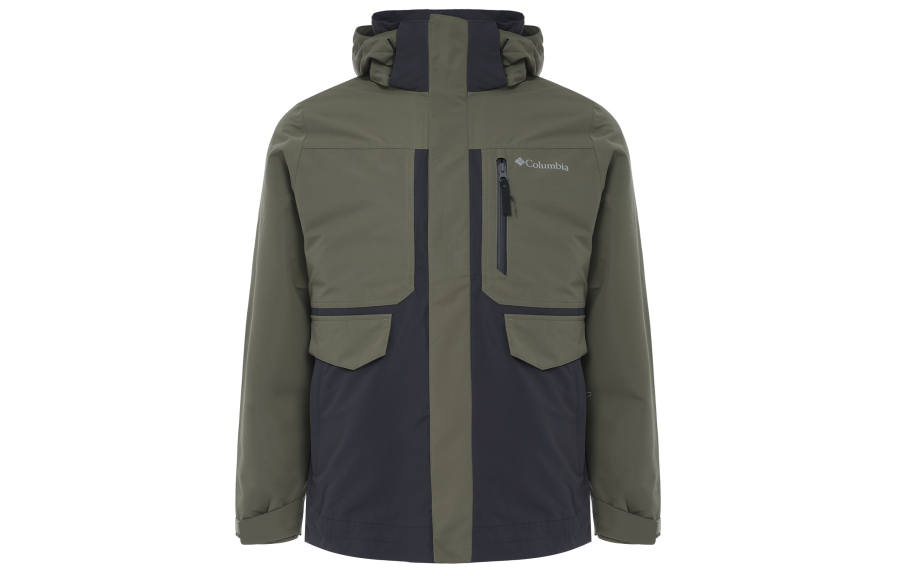 Columbia Windbreaker Jackets Men's Green Hooded Moderate