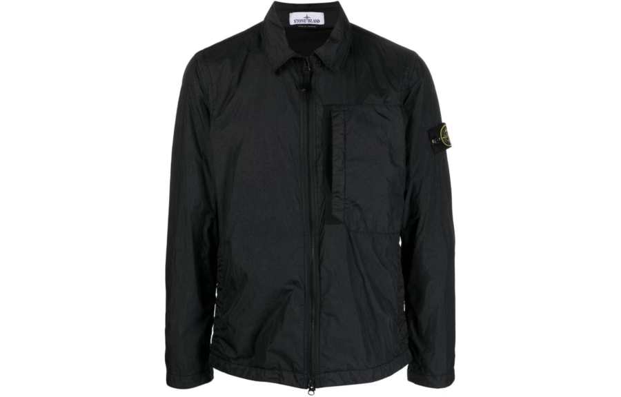 STONE ISLAND Jackets Men's Black Lapel Moderate Other