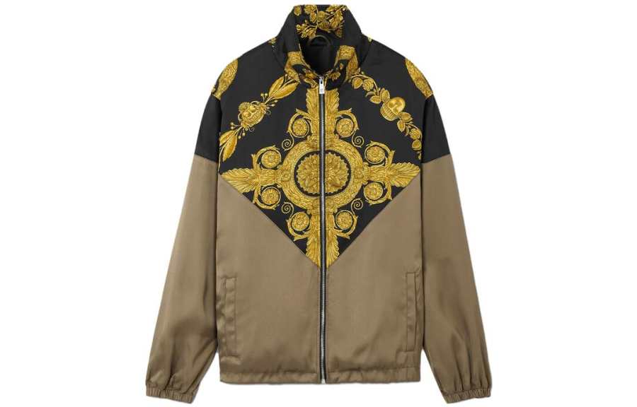VERSACE VERSACE Baroque Pattern Zip Up Track Jacket