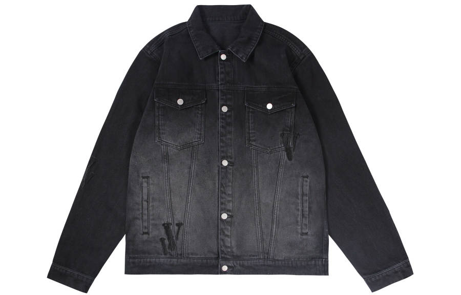 VLONE SS23 Denim Jackets Unisex Lapel Moderate Straight Fit