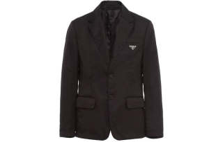 PRADA Logo plaque Single breasted Blazer
