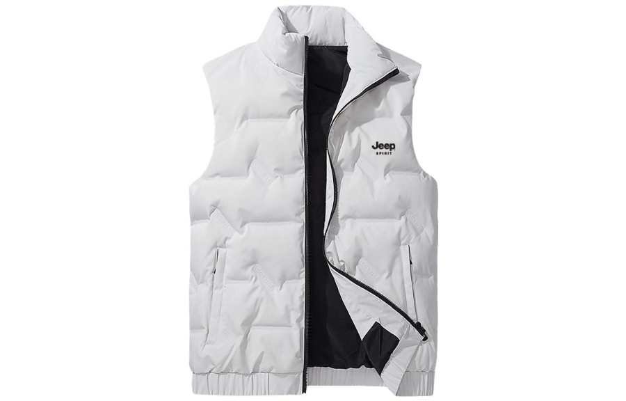 JEEP SPIRIT Down Vests Men's Stand Collar Other