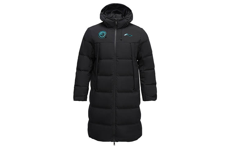 Li-Ning Li Ning Sports Basketball Collection Down Jackets Men's Black Hooded Moderate Other