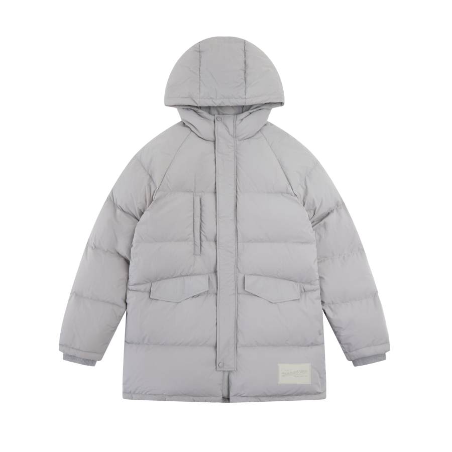 Mitchell Ness Mitchell Ness Down Jacket Unisex Light Gray