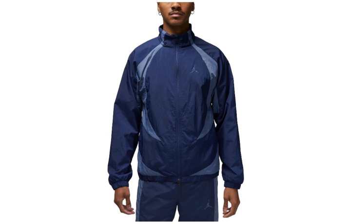 Jordan Jordan Jackets Men's Navy Blue Stand Collar Moderate Other