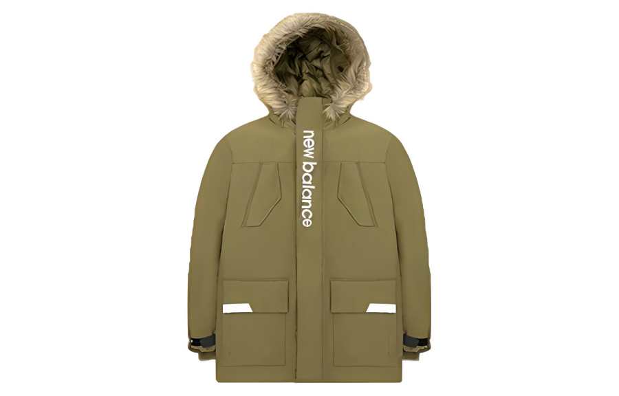 New Balance New Balance Down Jackets Men's Dark Green Hooded Moderate
