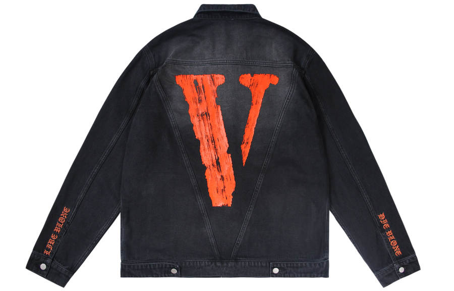 VLONE VLONE Denim Jackets Unisex Lapel Moderate Straight Fit