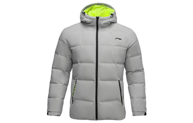Li-Ning Li Ning Down Jackets Men's Gray Hooded Moderate Other