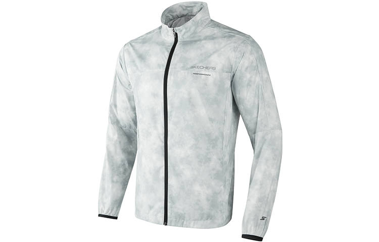 Skechers Jackets & Coats Men's Cloud Mist All Over Print Gray