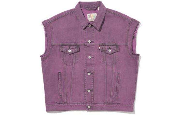 Levis Levis SS23 PRIDE Vests Men's Purple Lapel Moderate Denim