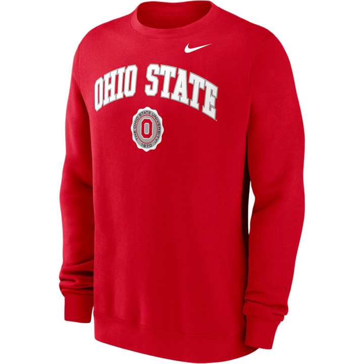 Nike Nike Ohio State Buckeyes Arched Seal Men's Nike College Pullover Crew