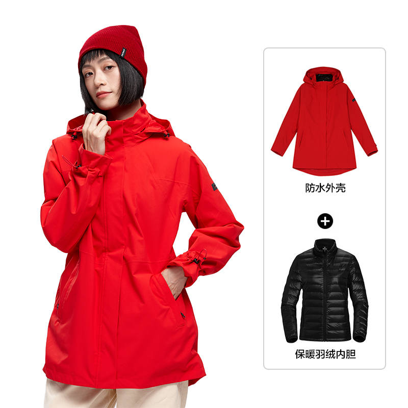 NORTHLAND Windbreaker Jackets Women's Hooded Thickened