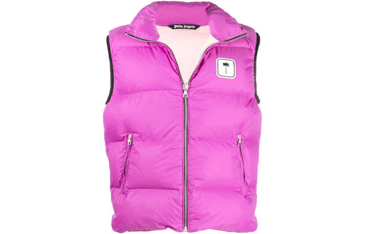 Palm Angels logo-patch padded gilet