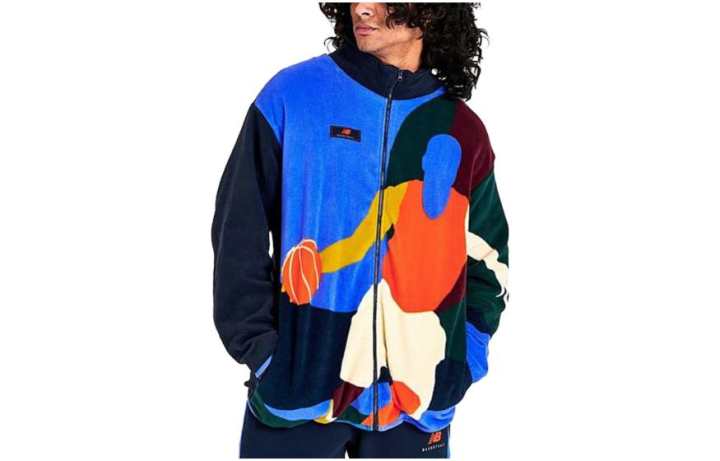 New Balance New Balance Abstract Polar Jackets Men's Blue Moderate