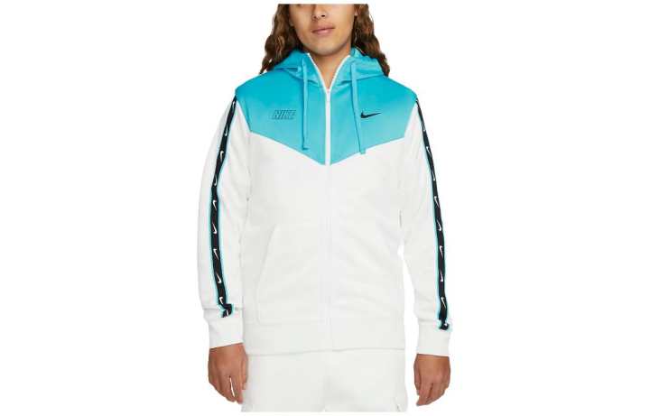 Nike Nike Jackets Men's White Blue Hooded Moderate Other