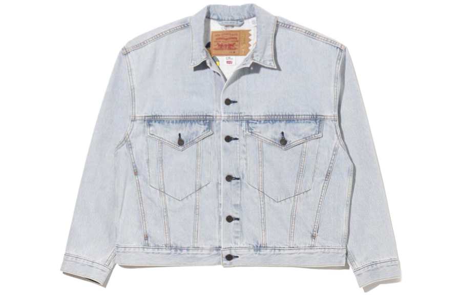 Levis Levis Denim Jackets Men's Blue Lapel Moderate Straight Fit