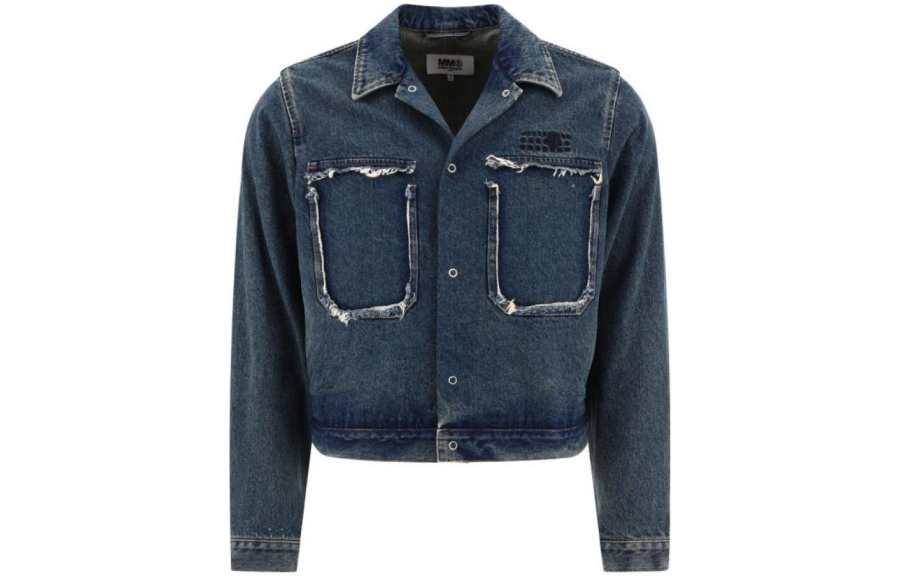 MM6 Maison Margiela Jackets Men's Blue Lapel Moderate Other