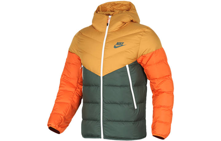 Nike Nike Down Jackets Men's Orange Green Multicolor Hooded Moderate Other