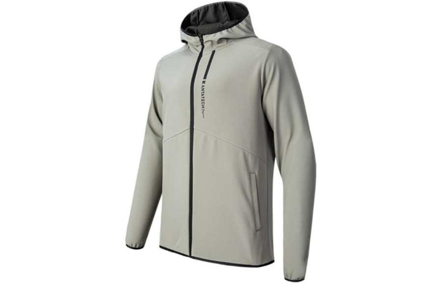 Anta Waterproof And Breathable Windbreaker Jacket Men's Gray