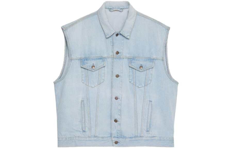 GUCCI GUCCI Sleeveless Denim Vest Jacket