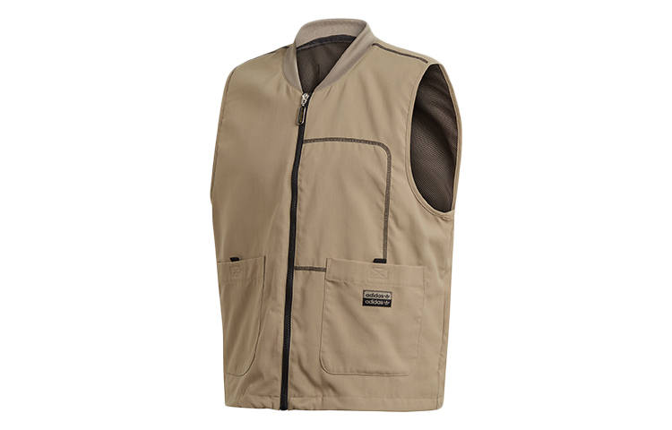 Adidas Originals Vests Men's Earth Umber Stand Collar Moderate Other