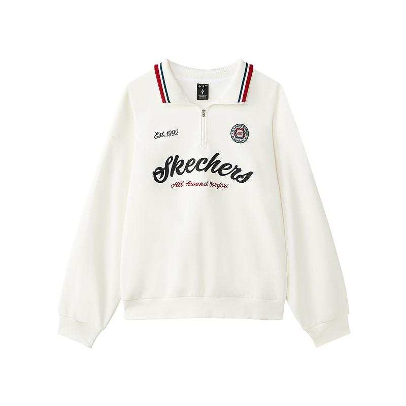 Skechers New Year Sweatshirt Men's Marshmallow White