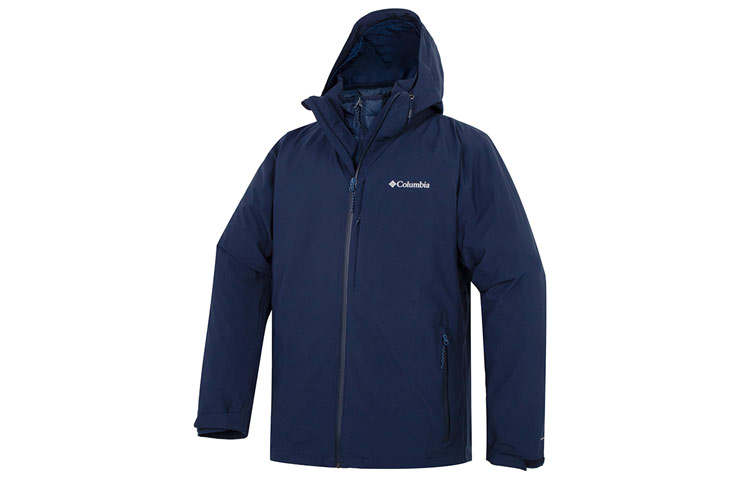 Columbia Abrasion Resistant Thermal Windbreaker Jacket Men's Navy Blue