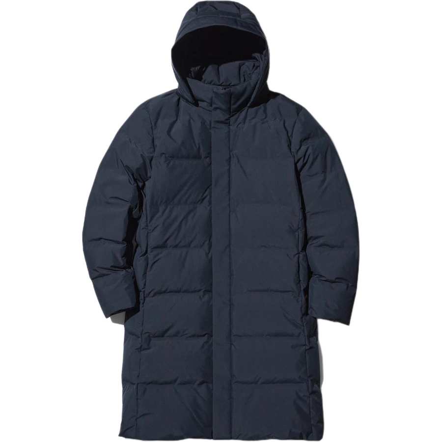 UNIQLO Down Jackets Men's Marine Blue Hooded Detachable Moderate