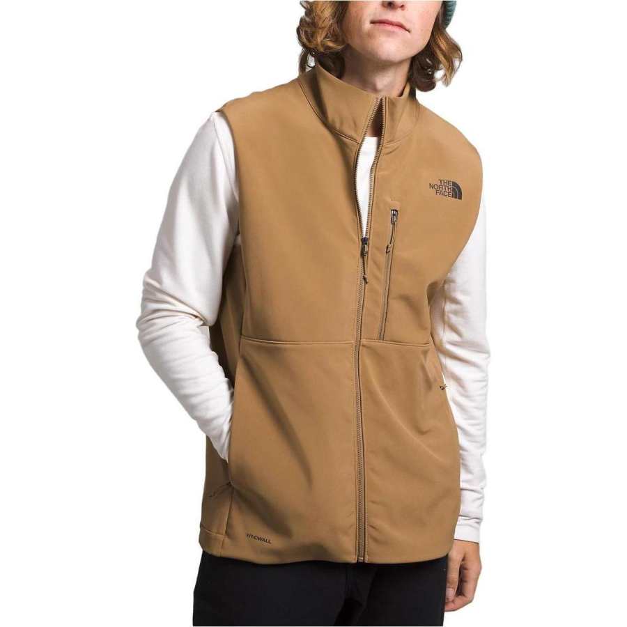 THE NORTH FACE Vests Men's Brown Stand Collar Other