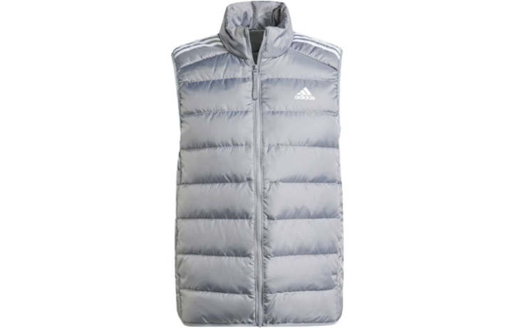 Adidas Adidas Essential Down Vests Men's Silver Gray Stand Collar Moderate Other
