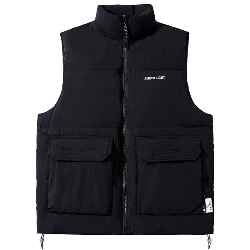 AMBER LIGHT Vests Unisex Stand Collar Moderate Workwear