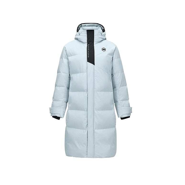 Skechers Comfortable Sports Collection Down Jacket Men's Pearl Blue