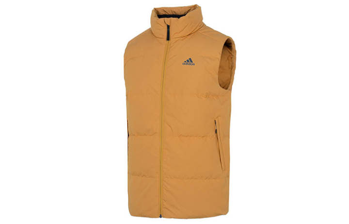 Adidas Adidas Down Vests Men's Brown Stand Collar Moderate Other